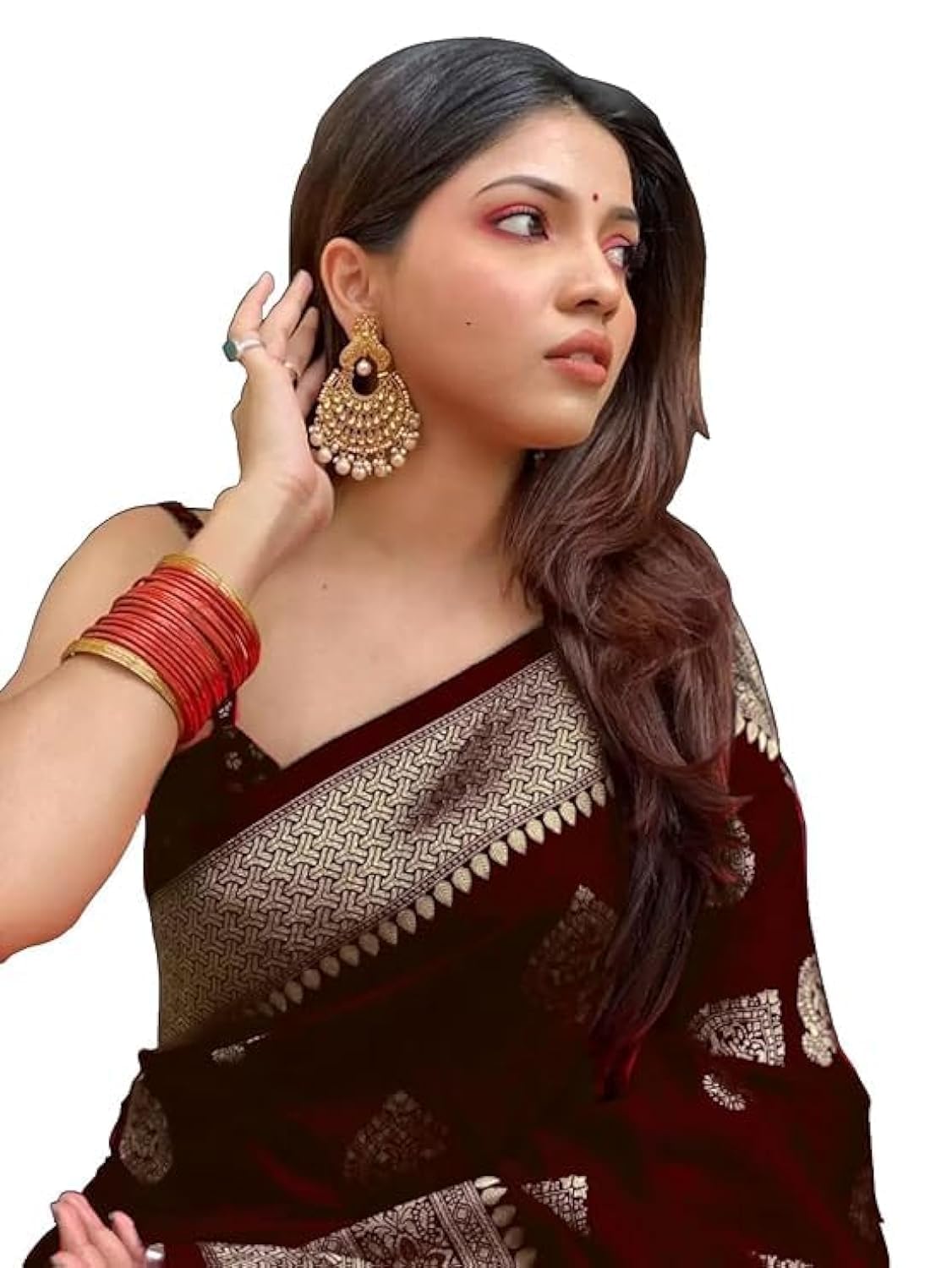 C J Enterprise Women's Kanjivaram Art Silk Saree Soft Banarasi Style Sari With Blouse Piece For Wedding (Pari122-51)